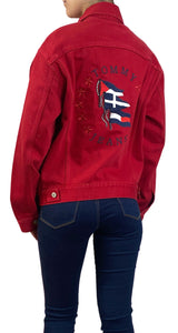 Chaqueta Denim Roja