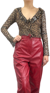 Top Traslúcido Animal Print