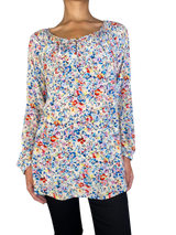 Blusa Seda Flores