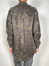Blusa Animal Print Verde Militar