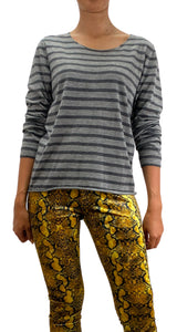 Polera Gris Cashmere Rayas