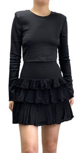 Top Negro Manga Larga