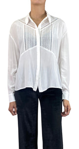 Blusa Blanca Macramé