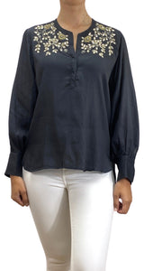 Blusa Negra Mostacilla