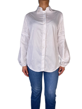 Blusa Blanca Mangas Aglobadas