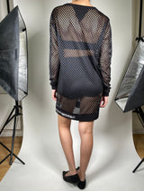 Vestido Negro Traslucido