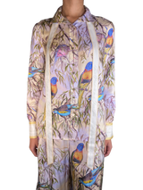 Blusa Seda Birds