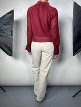 Blusa Fruncida Terracota