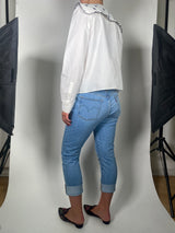 Blusa Cuello Bobo Bordado