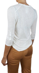 Blusa Blanca Flores Bordadas