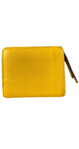 Billetera Cuero Amarillo