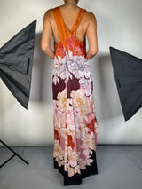 Vestido De Flores Espalda Cruzada