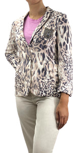 Blazer Lino Animal Print