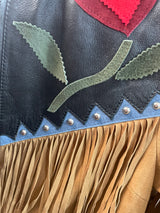 Chaqueta Flecos Cuero