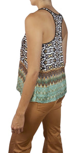 Blusa Animal Print Brillos