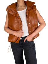 Parca Sin Mangas Cuero Vegano