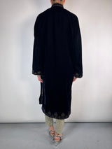 Abrigo Velvet Mostacillas Doradas