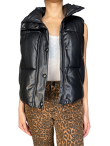 Parca Sin Mangas Cuero Vegano