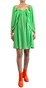 Vestido Verde Fruncido