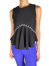 Blusa Negra Aplicaciones Blancas