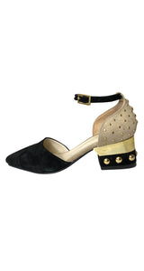 Zapato Tachas Doradas