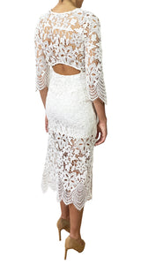 Vestido Guipur Dark Pink