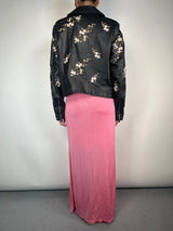 Chaqueta Cuero Vegano Flores