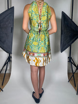 Vestido Renata Print Garden Seda