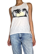 Polera Blanca Estampada