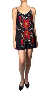 Vestido Negro Bordado