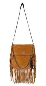 Cartera Cuero Flecos