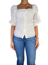 Blusa Blanca Broderie