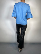Blusa Mangas Con Vuelo