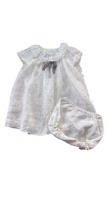 Set Vestido y Cubre Pañal de Lino