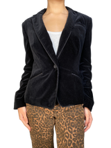 Blazer Velvet Negro Stretch