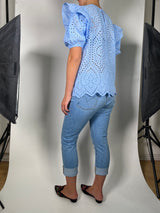 Blusa Broderie Azul