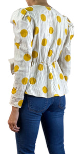 Blusa Beige Lunares