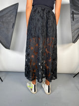 Falda Maxi Encaje Floral