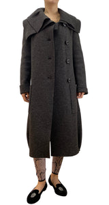 Abrigo Lana Gris Oscuro