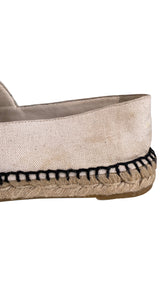 Alpargatas Beige Logo Bordado