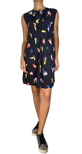 Vestido Negro Estampado