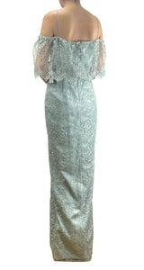 Cold Shoulder Halter Gown