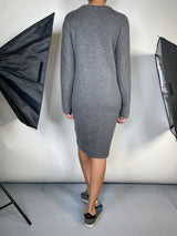 Vestido Lana y Cashmere Gris