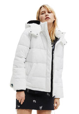 Parka Desigual Blanco - Calce Regular