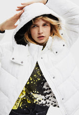 Parka Desigual Blanco - Calce Regular