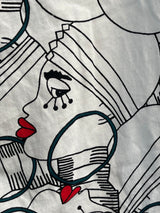 Polera Blanca Estampada