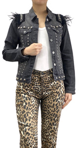 Chaqueta Denim Plumas