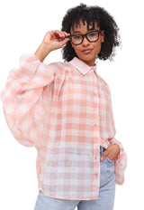 Blusa Colcci Xadrez Rosa - Calce Holgado