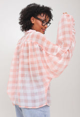 Blusa Colcci Xadrez Rosa - Calce Holgado