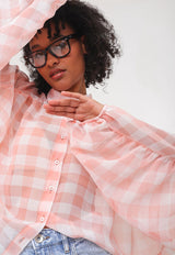 Blusa Colcci Xadrez Rosa - Calce Holgado